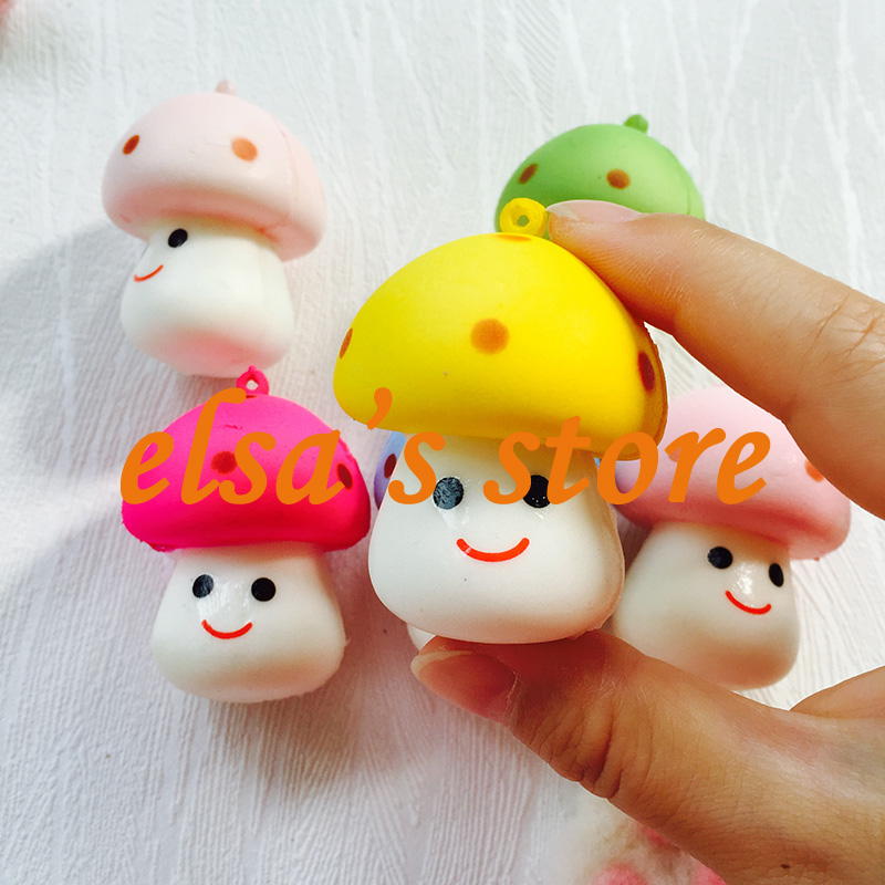 squishies wholesale 10pcs KAWAII RARE fruit squishy lot mushroom squishy kids squzee toys strap ...