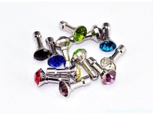 10pcs lot Colorful Diamond Rhinestone Dust Plug Earphone Plug For iPhone 4 4s 5 5s 6