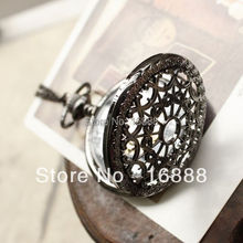 Hot Sale Bronze Web Pocket watch Vintage Pendant watch Necklace Chain Antique Nurse fob watches Clock