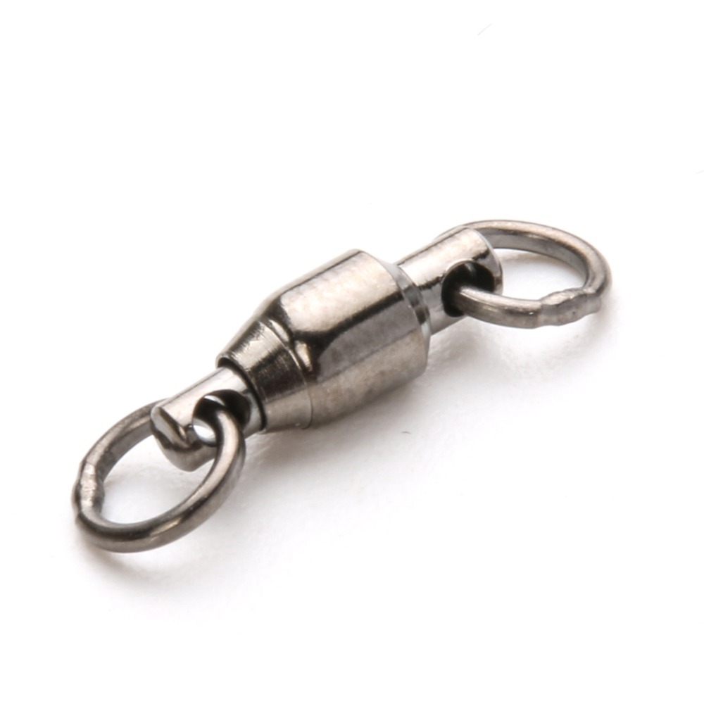 50pcs lot Free shipping High Quality ball bearing swivel with welded ring Fishing Accessory 3 