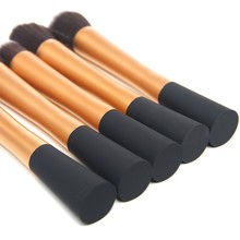 5Pcs Set Gold Professional Powder Blush Brush Facial Beauty Cosmetic Stipple Makeup Tools Make Up Brush