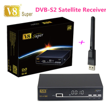 New arrival HD Freesat V8 Super with 1 Pic USB WIFI support 3G Wi-Fi Lan iptv DVB-S2 Powervu Youporn Satellite Receiver