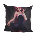 wholesale custom design 45 45cm Cotton Linen cartoon dancing girl decorative Cushion Cover Invisible Zipper for