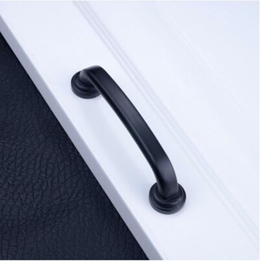96mm kichen cabinet handles black zinc alloy drawer dresser cupboard wardrobe furniture handles pulls knobs LS133