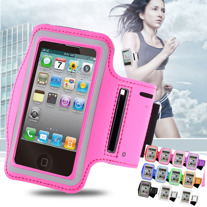 Adjustable Running SPORT GYM Armband Bag Case for iPhone 4 4S 4G Waterproof Jogging Arm Band Mobile Phone Belt Cover+Wholesale
