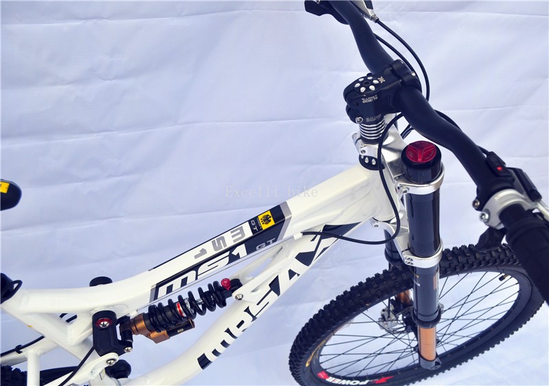 Bicicleta SHIMANO M455 Oil suspension Aluminium Alloy Soft-tail Frame Full Suspension Downhill Mountain Bikes 2612