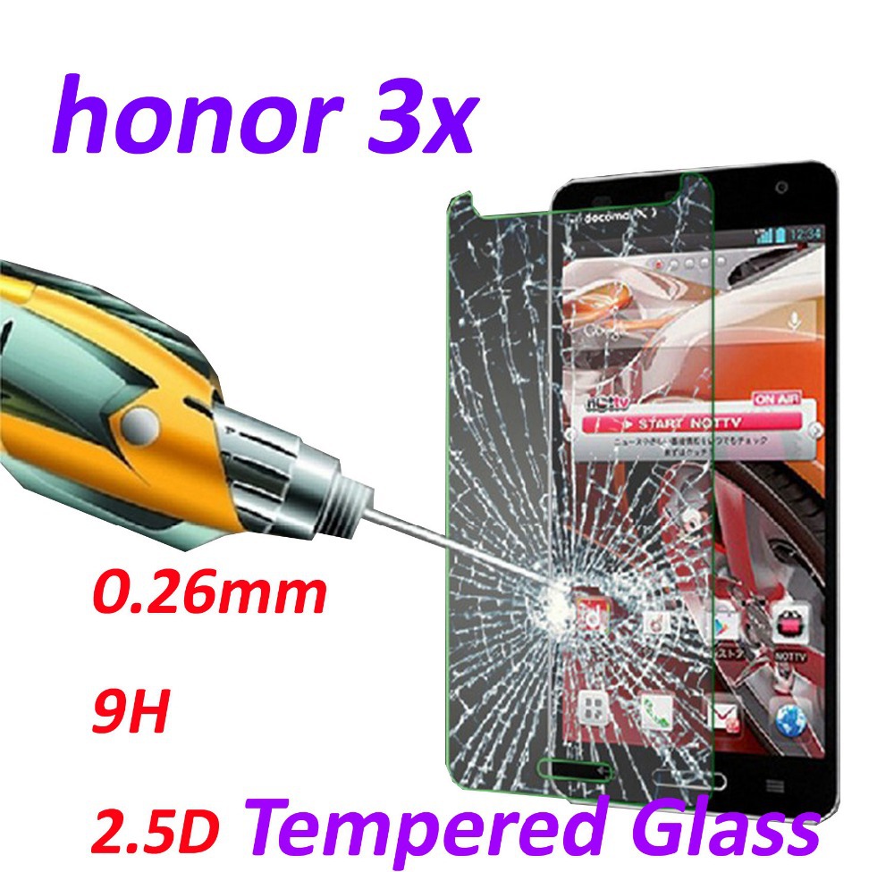 0 26mm 9H Tempered Glass screen protector phone cases 2 5D protective film For Huawei Honor