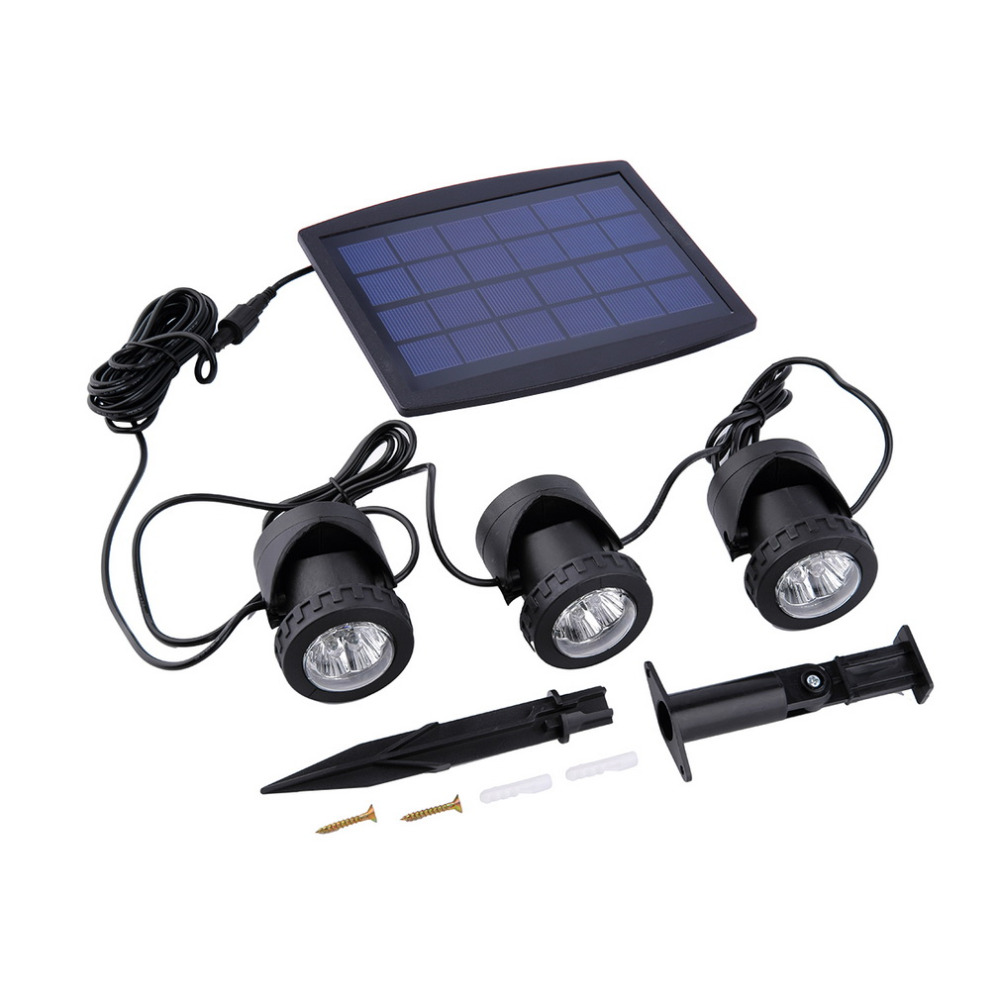 1PC Solar Panel With Solar Powered 3 Bulbs Submarine Spotlight 18LEDS RGB/Cool White Garden Pool Pond Lamp Underwater Lights 1PC Solar Panel With Solar Powered 3 Bulbs Submarine Spotlight 18LEDS RGB/Cool White Garden Pool Pond Lamp Underwater Lights