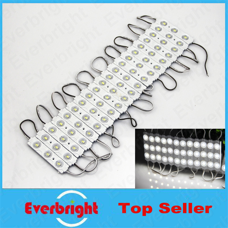 100 pcs/Lot  Utral Bright 5050 3 LED Module 12V Waterproof IP65 For LED Channel Letter Advertising Sign White/Warm White