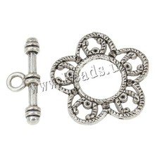 hot 20Sets Tibetan Silver Toggle Clasps Ring 25x2mm 24x9x4mm