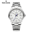 Reef Tiger RT Business Men Top Grade Luxury Dress Watch Swiss Automatic Movement Mens 316L Solid