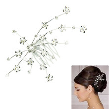 Silver Personality Gem Crystal Wedding Bridal Jewelry Princess Hair Jewelry Acceessory
