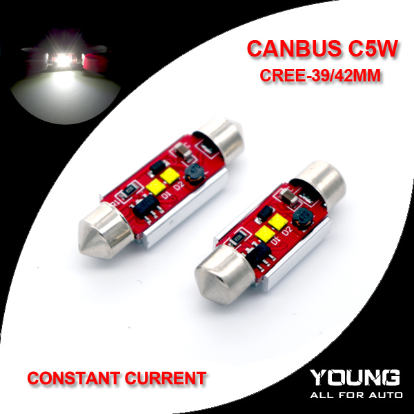 2 .    2smd C5W Canbus cree-36 / 39 / 41  DC12V      