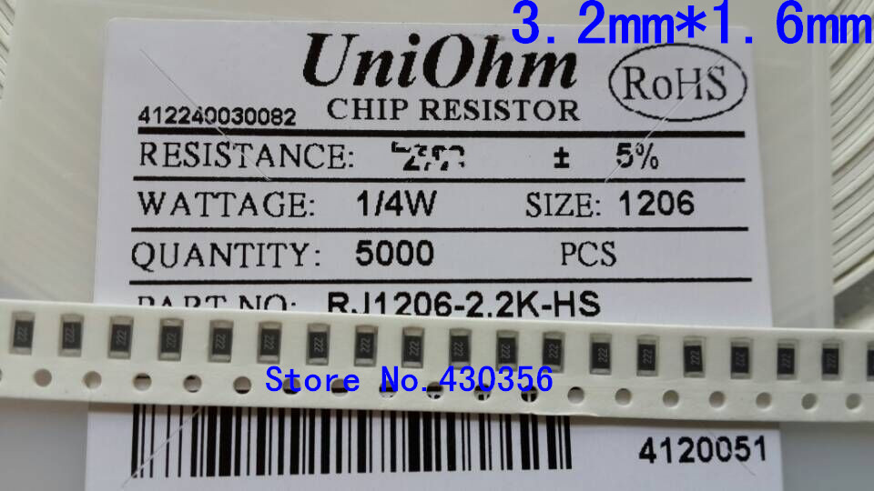 Гаджет  100pcs/lot   SMD Chip  Resistor  1206    100R    100 ohm  5%  Free shippng None Электронные компоненты и материалы