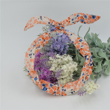 new Hot girls Youthful Dot plaid fabric stripe rabbit ears Headwear DIY Hair Head Band Colorful Style Wire headband six kinds