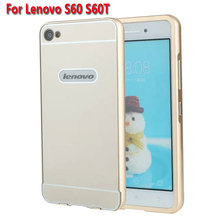 For Lenovo S60 Case Ultra thin Metal Aluminum Frame Plastic back Cover mobile phone Covers Protective