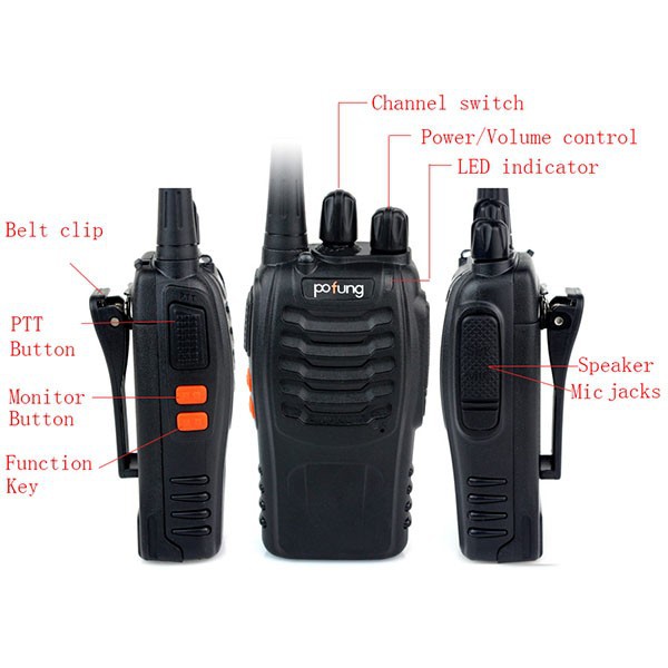 Hot Portable Radio Walkie Talkie Pofung 888s (6)