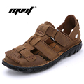 Top Quality Men Sandals Full Grain Leather Men Leather Outdoor Shoes Casual Summer Shoes Handmade Beach