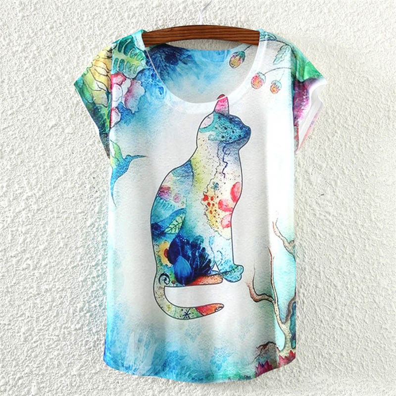 2016 Brand New Polyester T Shirt Women Short Sleeve t shirt o neck Causal loose Dream