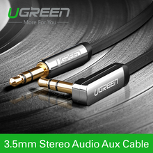 Ugreen 3.5mm audio cable 90 degree right angle flat jack 3.5 mm aux cable for car iPhone MP3/4 headphone beats speaker aux cord