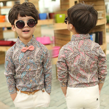 The boy took the shirt fashion floral shirt gentleman child children baby spring coat Korean children