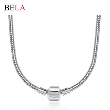 2 Style 44CM 925 Silver /Gold Charm Fit Pandora Necklace Snake Chain Necklace Silver 925 Original Jewelry Necklace For Women