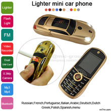 2014 bar small size sport cool supercar lighter car key model cell mini mobile phone cellphone  P499