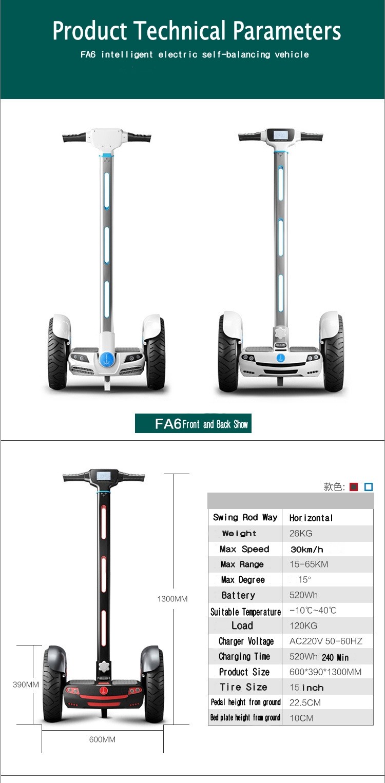 15 Inch High Tech Materials two-Wheel Self balancing scooter transporter Vehicle off road Motocross Hoverboard with LED Display 19