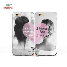 2pcs/lot BFF best friends girly Lover Phone Cases For Iphone6 6plus Case Cover Valentine’s gift