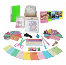 Fujifilm Instax Mini 8 Instant Camera Accessory Bundles-black hard case / Album/colorful Photo frame/corner stick
