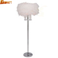 Kids Floor Lamp 110v 220v Fuchsia White Cute Floor Lamps Bedroom Room E27 Foot Switch Feather