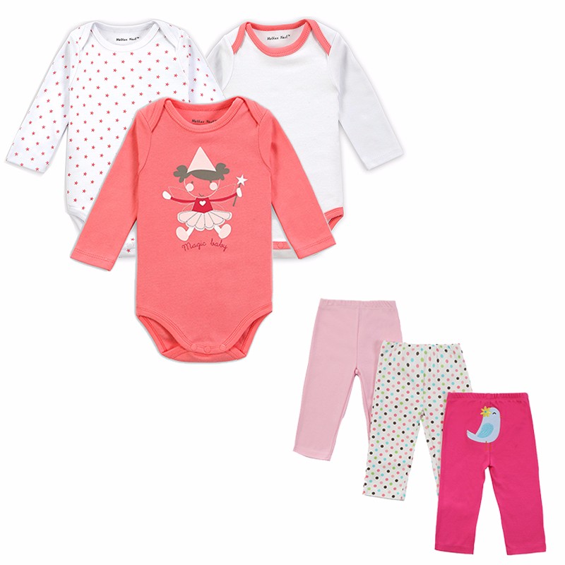 Mother Nest Brand 6 PCS Set Baby Girl Clothing Set Long Sleeves Baby Wear Spring Autumn Casual 100% Cotton Set Shirts+Trousers (4)