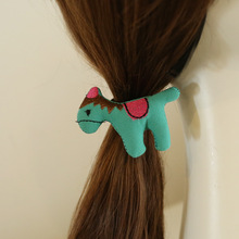 2pcs/lot 5 Colours Cloth Art Horse Elastic Hair Bands Girls Accessories For Kids Christmas Headbands 2016 Fashion