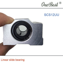2Pcs SCS12UU Linear slide bearing inner hole 12mm Box Slider 3D printer platform to promote the line slide bearing free shipping