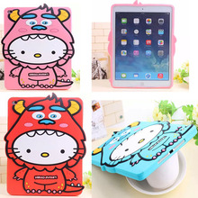 Anti-knock New silicon cartoon character tablette tablet PC for Apple iPad air 2 / 6 accessory protective back case shell cover