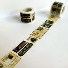 Free shipping 30mm*5m high quality washi paper tape/Vintage varied stamps masking japan washi tape