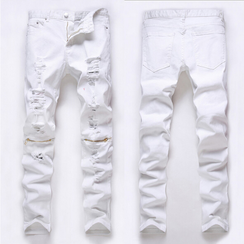 white jean pants men