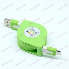Hot Sale Multi Color Retractable Micro USB Cable Charging Cable For HTC Xiaomi Sumsang Galaxy S2