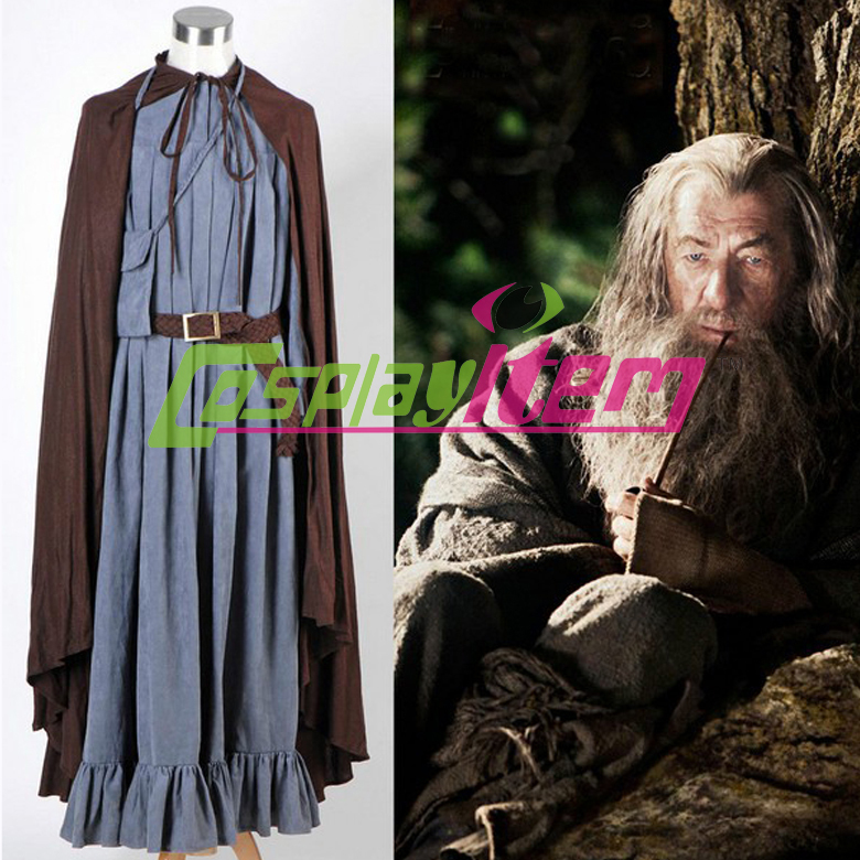 Custom made movie The Lord of the Rings cosplay costume Gandalf  costume men Customized Halloween Cosplay Costume
