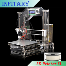 2016 LCD DIY Reprap Prusa i3 3d Metal Printer 200*200*210mm 3d-Printer 3d Printer Kit With 20M Filament 8GB SD Card For Free