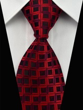 SNT0027 Men s Fashional Wedding Groom Red Striped Tie Hanky Cufflinks Necktie Set Silk necktie Free