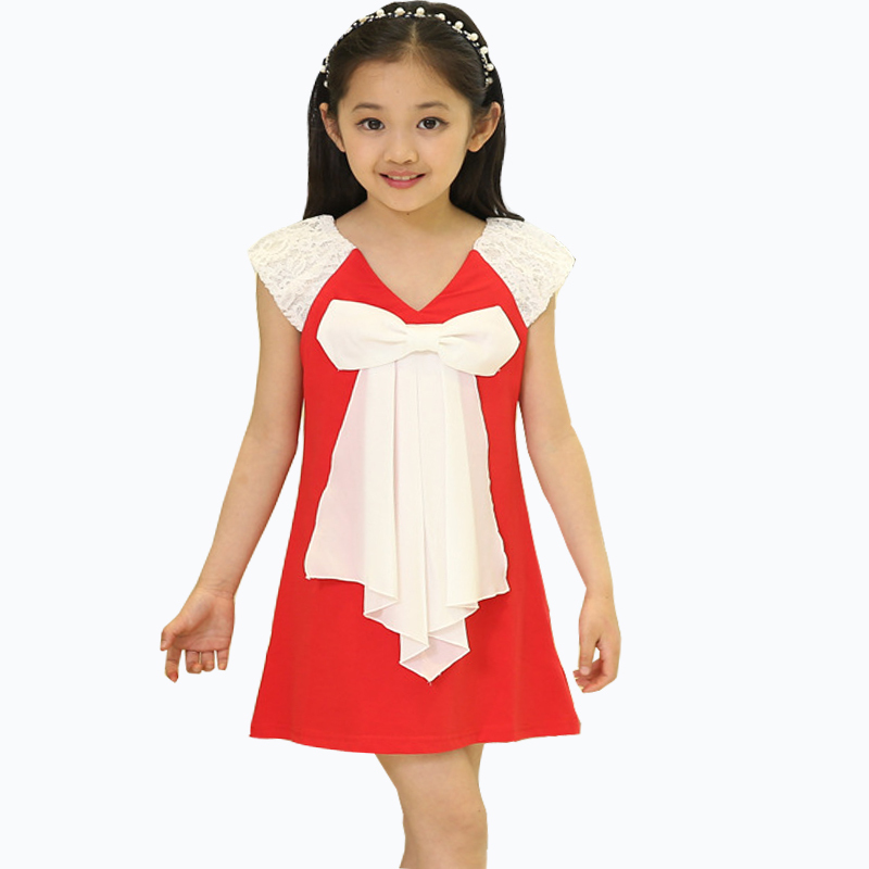 http://g02.a.alicdn.com/kf/HTB1X6YBIpXXXXbfXFXXq6xXFXXXK/Summer-style-teens-girls-pink-red-bow-dress-lace-cotton-patchwork-sleeveless-children-girl-cute-tshirt.jpg