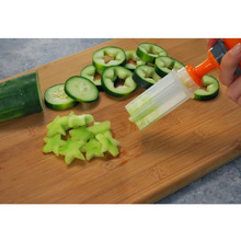 Fashion Hot Creative Kitchen Accessories Cooking Tools Plastic Fruit Shape Cutter Slicer Veggie Food Decorator Fruit Cutter