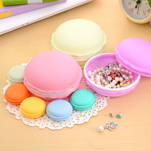 Mini Cute Macaron Storage Box Bin Candy Color Organizer For Jewelry Gift Novelty households storage bag Free Shipping