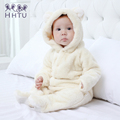 HHTU Spring Autumn Baby Clothes Flannel Baby Boy Clothes Cartoon Animal Jumpsuit Baby Girl Rompers Baby