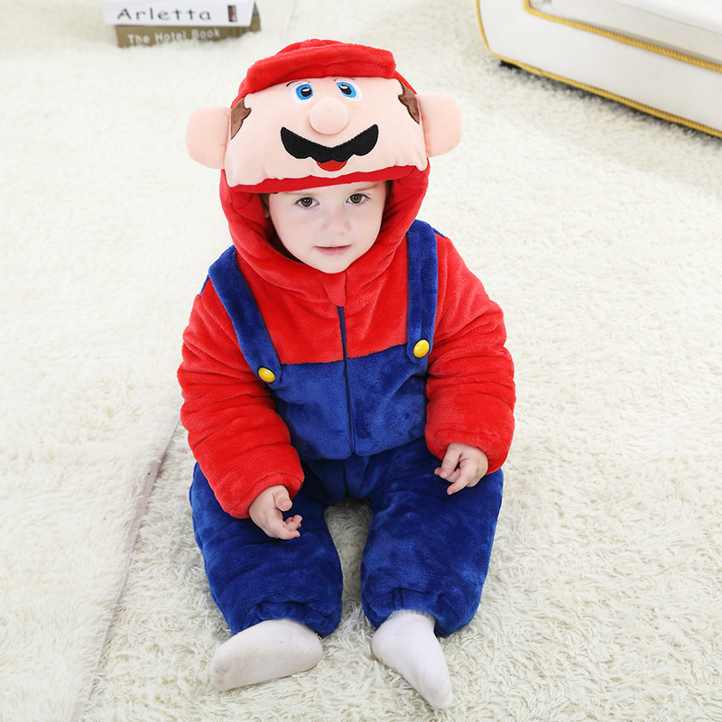 Christmas Outwear Flannel Winter Baby Rompers Newborn Baby Boy Clothes Infant Girl Clothes Bebe Snowsuit Toddler Coat BCK113