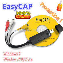 Promotion Price 3 lines USB 2.0 Easycap dc60 tv dvd vhs video Capture adapter Easy cap card Audio AV mmm video capture card Fast
