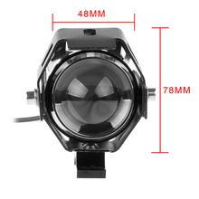1 pair 2PCS Black Universal 125W 3000LM CREE U5 LED Motorcycle Driving Fog Headlight Spot Light