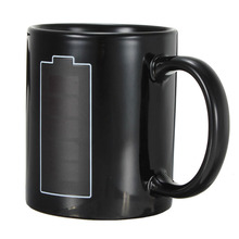 Fashion Magic Mug Battery Coffee Heat Hot Cold Temperature Sensitive Reactive Coffee Cup Christmas Gift