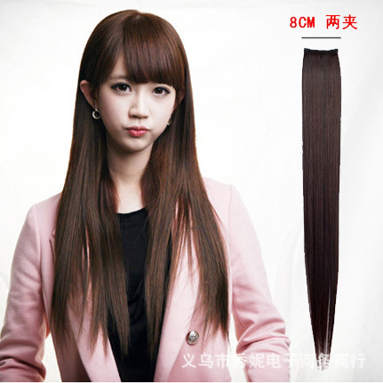 H temperature wire curling wigs wholesale realistic no trace length straight hair clip receiving 2 wide and 8 long 60 cm